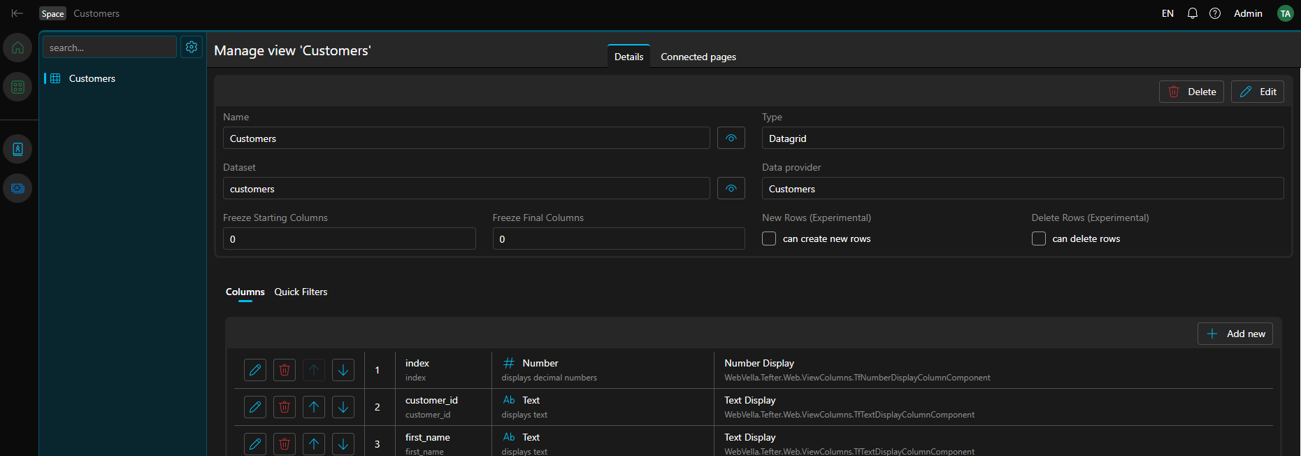 Space view manage